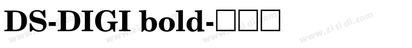 DS-DIGI bold字体转换